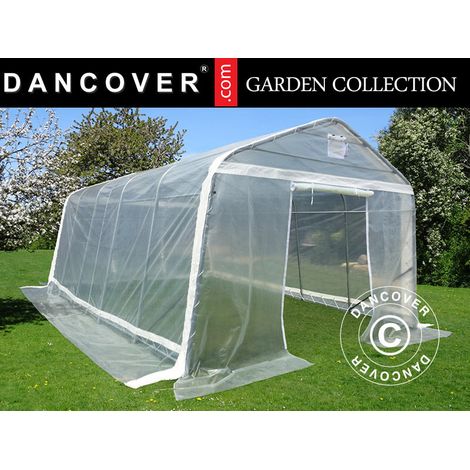 Foliengewächshaus, 3,6x6x2,68m, PE, 21,6m², Transparent - Dancover