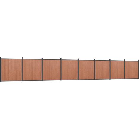 Maison Exclusive - Zaunelement Braun 1391x186 cm WPC