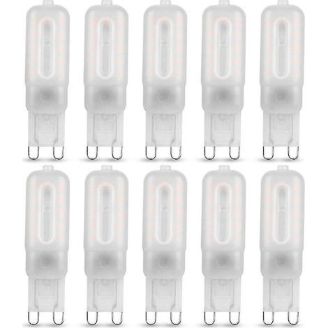 Lot de 10 ampoules LED G9 5W Blanc froid 6000K 220V Remplace les ampoules halogènes Non dimmable (1/5)