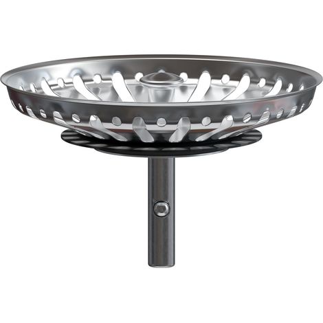 Bouchon Évier Cuisine Filtre avec Goupille Réglable - Universel Cuisine Bouchon Évier, Panier Crépine Pop-Up, Inoxydable, Compatible (1/4)
