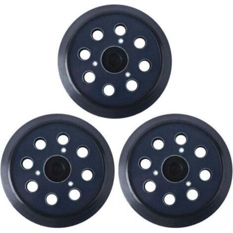 125mm Plateau de ponçage Compatible avec Makita 743081–8 Remplacer le BO5010 BO5041K– Disques de ponçage à 8 trous(3 pièces) (1/4)