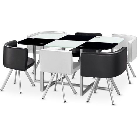 Table Mosaic XL Bicolore Noir et Blanc