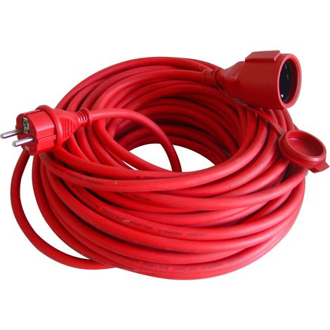 Unitec 44590 cavo prolunga in gomma, H05RR-F 3 G1,5 mm², 25 m, rosso