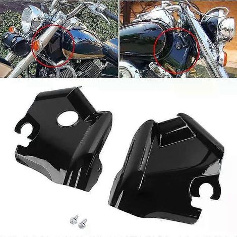 Pour Yamaha XVS400 Drag Star 1996-2017, V-Star 650 DragStar 650 et XVS650 1997-2003 : caches de colonne de direction supérieurs de fourche avant pour motos (1/5)