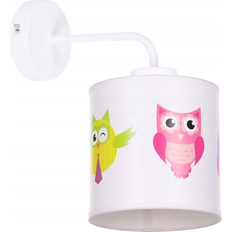 Lampada da parete moderna con paralume Gufo