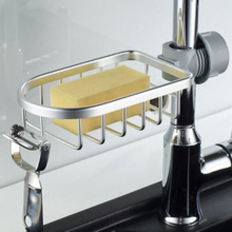 Estante/soporte de ducha de aluminio no perforado - soporte de montaje (1 pieza) (1/4)