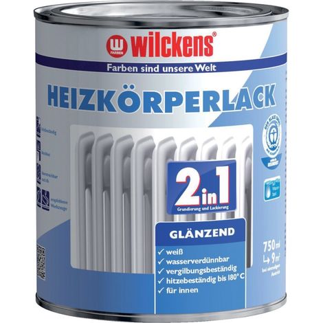 Wilckens Heizkörperlack 2in1 Weiß glänzend 0,75l 10493200050 (1/4)