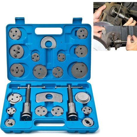 Coffret Repousse Piston d'étriers de Freins pour Remplacement de Disque Outil et adaptateurs, de mâchoire ou de Plaquettes de Frein Set de 22 pièces (1/4)