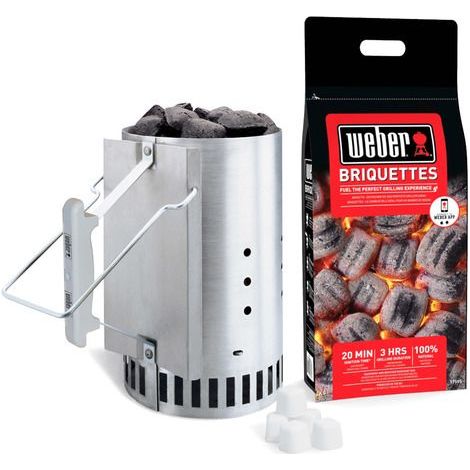 CIMINIERA ACCENSIONE WEBER PER CARBONELLA + 2 KG CARBONE