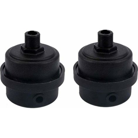 Set of 2 Low Noise Plastic Air Compressor Filters with 1/4" 12mm PT Filter Element (1/5)