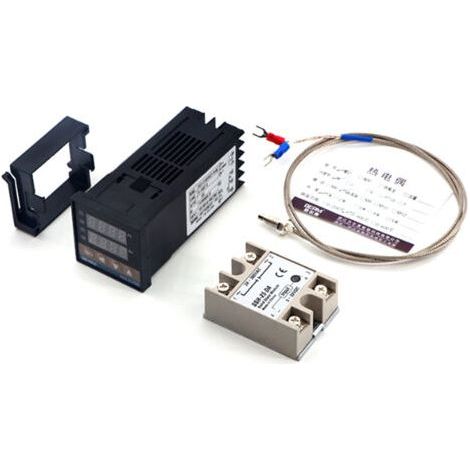 Contrôleur de température intelligent REX-C100FK02-VDN, sortie SSR + SSR-25 DA + câble M6 de 1 m (lot de 3) (1/5)