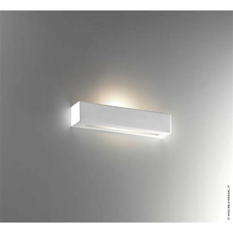 Belfiore applique da pitturare e personalizzare ceramica/gesso versatile colore bianco 60w attacco g9 2018.108.52.00.9