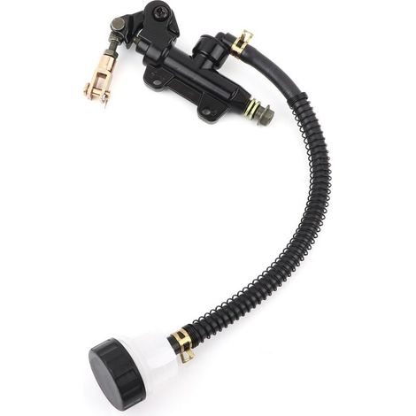 Pump to cylinder of brake to foot rear, master of design foldable rust-resistant black antioxydant for motorcycle (1/5)