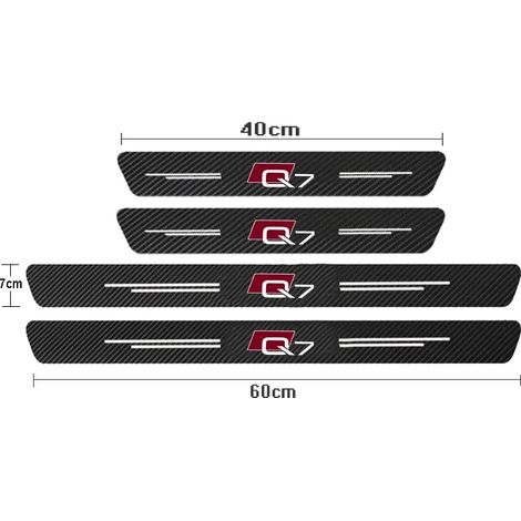 (4 pièces pour Q7) Protections de seuil de porte en fibre de carbone pour Audi Q7 Quattro 2017-2023 (1/3)