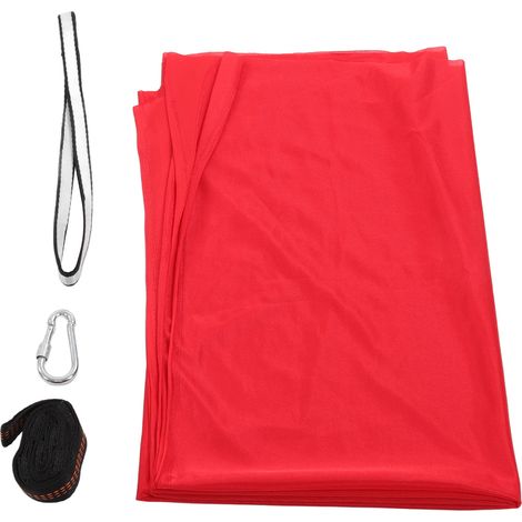 Hamac pour enfants en polyester extensible et confortable, idéal pour le yoga aérien sensoriel, à utiliser à l'intérieur et à l'extérieur (rouge). (1/5)