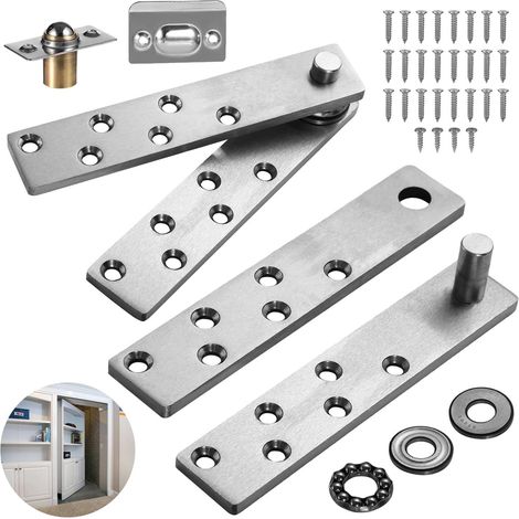 Lot de 2 charnières de porte cachées en inox (1/5)
