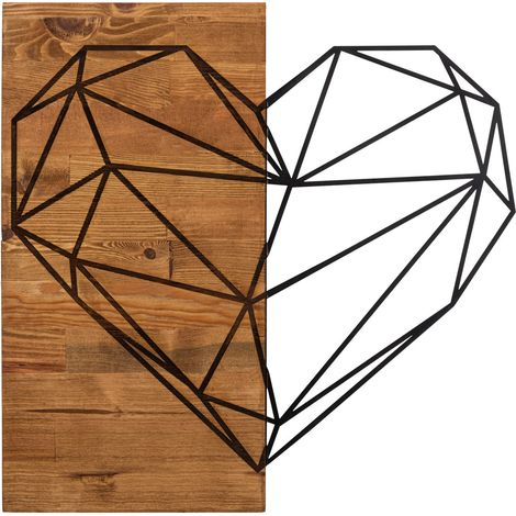 Decorazione da parete in legno Accessory Nero Noce (1/5)