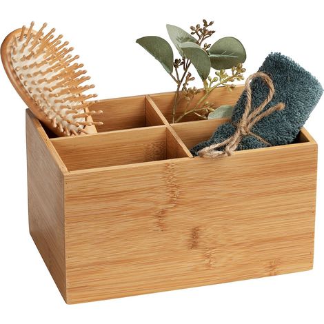 Organisateur de maquillage 4 compartiments en bambou TERRA (1/3)
