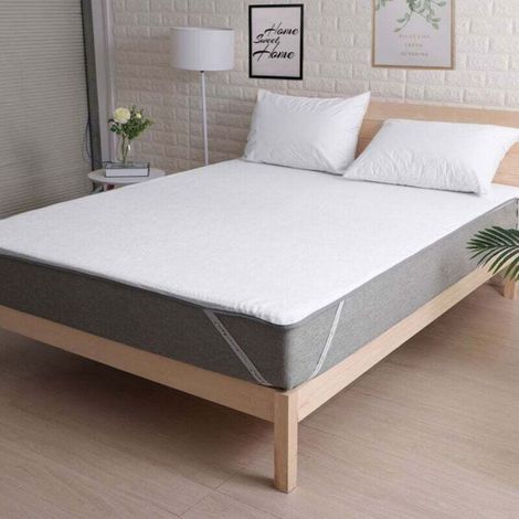 Protège matelas imperméable 120x200 cm anti-acarien hypoallergénique, protection de literie respirante pour lit 1 personne, sans bruit, lavable en machine (1/5)