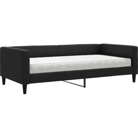 Maison Exclusive - Tagesbett mit Matratze Schwarz 100x200 cm Stof