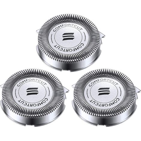Têtes de Rasoir Remplacement SH30/50/52 Compatible avec Série de Rasoirs Électriques 1000, 2000, 3000, 5000 et Modèle AT8xx/ AT7xx Style avec Lame Pointue, Non d'Origine (3 Pièces) (1/5)