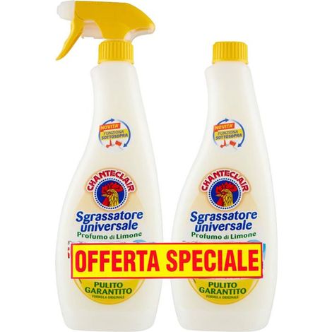 CHANTECLAIR SPRAY SGRASSATORE SET 1 PZ + 1 RICARICA DA 700 ML L'UNO LIMONE OKX