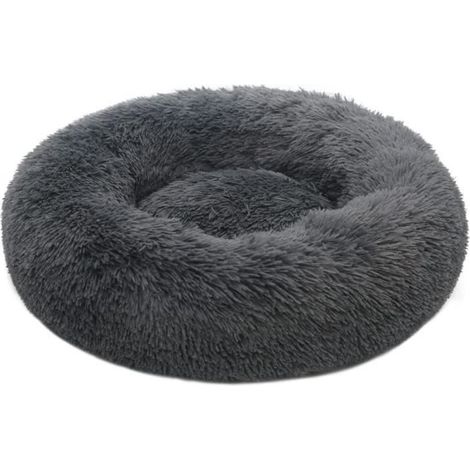 Lit pour animal de compagnie - Noname - 50CM - Rond - Gris Foncé - Lavable et Antidérapant (1/4)