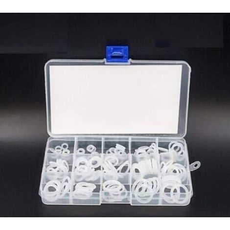 Kit de joints toriques en caoutchouc de Silicone transparent de qualité alimentaire, 225 pièces, différentes tailles (1/4)