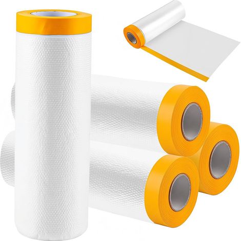 4er-Set Abdeckfolie mit Klebeband 270cm x 20m, Malerbedarf (1/5)