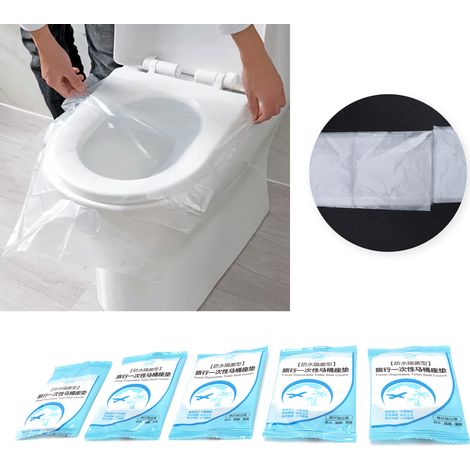 50 fundas portátiles multicapa para asientos de inodoro, para higiene y lavabos – fundas lavables para asientos de inodoro (1/5)