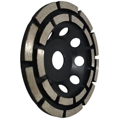 ALVOEZ—dyk Disque à lamelles diamanté 125mm – Alésage 22,23mm – Double rangée pour meuler et poncer béton, chape, carrelage – Résistant aux chocsdengyank (1/5)