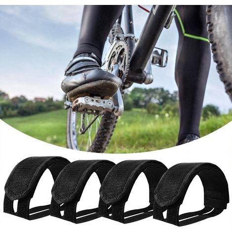 2 Paar Pedalriemen mit Zehenclips - Für Fixie / Singlespeed Fahrräder - Sicherheitsriemen für Fixed Gear Bikes (1/5)