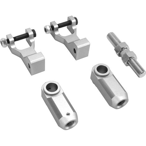 Kit de rabaissement AV/AR 5 pièces en alliage d'aluminium pour Raptor 350 660 700, teinte argent, pièces de remplacement performantes (1/5)