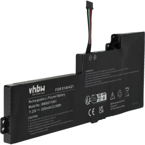 vhbw Akku kompatibel mit Lenovo ThinkPad T470 20HDA01FCD Notebook (2050 mAh, 11,25 V, Li-Polymer) (1/5)