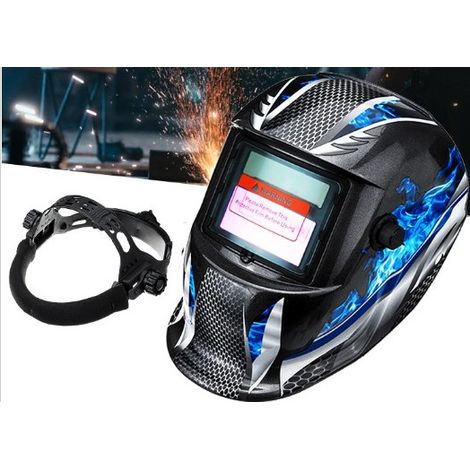ZOLGINAH Casque de Soudure Automatique - Masque de Soudure avec 2 Lentilles et 2 Capteurs de filtre à ombre réglables DIN9-13 pour le soudage à l'arc de MIG TIG MAG [Classe énergétique A+++] (1/5)