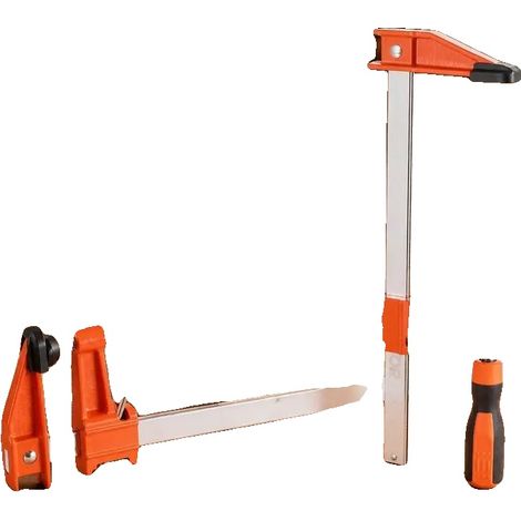 Abrazaderas de madera, apertura de 15,24 cm (6 pulgadas), profundidad de sujeción de 63,5 mm (2,5 pulgadas), capacidad de carga de 272 kg (600 lb), hierro fundido y acero al carbono, con cierre de seg (1/5)