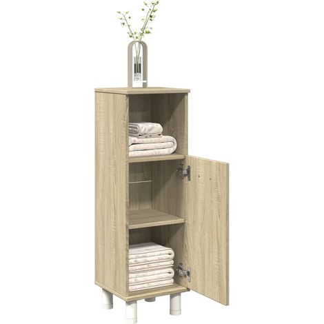 vidaXL Mobile da Bagno Rovere Sonoma 30,5x30x95cm in Truciolato