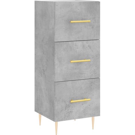 Aparador buffet cómoda mueble mueble de almacenaje organizador cocina salón salón 34,5 x 34 x 90 cm madera contrachapada gris 020031910