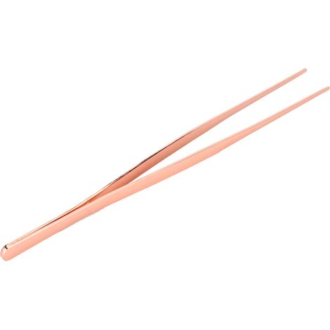Pince de cuisine en acier inoxydable doré rose - Outil de cuisine à pointe dentelée pour usage domestique (1/5)