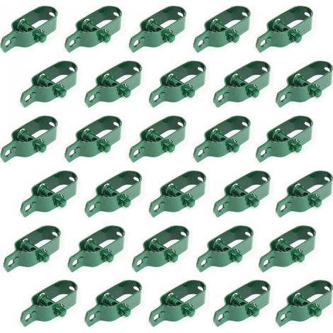 Lot de 30 tendeurs en acier galvanisé plastifié N°3 pour fil de grillage ou autre - Vert - Linxor (1/4)