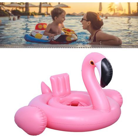 Babyschwimmhilfe, niedliches Design, aus leichtem und tragbarem PVC, mit integriertem Sitz für Strand und Pool. (1/5)