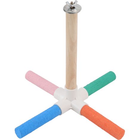 Perroquet croix support bâton coloré sûr sain mat cage à oiseaux perchoir avec écrous et boulons pour oiseaux perroquets (1/5)