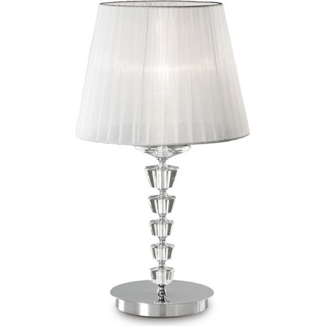 Lampade Da Scrivania - Ufficio Classica Pegaso Metallo Bianco 1 Luce E14 Big (1/2)