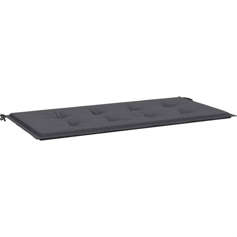 Coussin de banc de jardin gris anthracite, 100x50x4 cm, tissu Oxford.