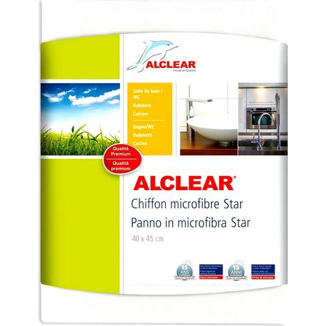 Mini chiffon Universel en Ultra-Microfibre pour Presque Toutes les Surfaces dans la Salle de Bain, les WC, à la Maison, au Bureau Grande Capacité de Nettoyage 32 x 32 cm Blanc (1/2)