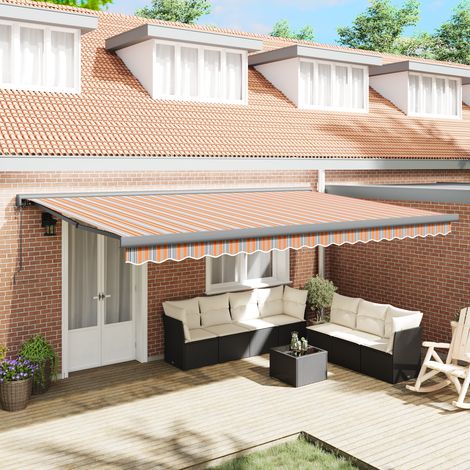 vidaXL Auvent rétractable Multicolore 500 x 300 x 165 cm
