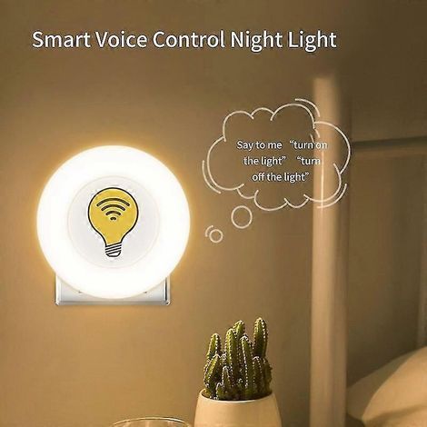 Veilleuse à commande vocale, veilleuse, lampe à commande vocale, éclairage d'ambiance, lampe de chambre, lampe à détecteur de son, lumière, veilleuse LED
