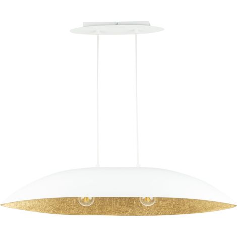 Lampada a sospensione Gondola bianco oro 2xE27 Sigma (1/3)