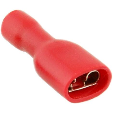 Cosse de câble 4,8x0,8 Femelle Isolé Rouge