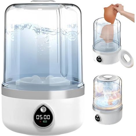 1 set. Color: White. Material: Plastic. Mini smart washing machine, no installation required, washes socks, underwear and briefs.